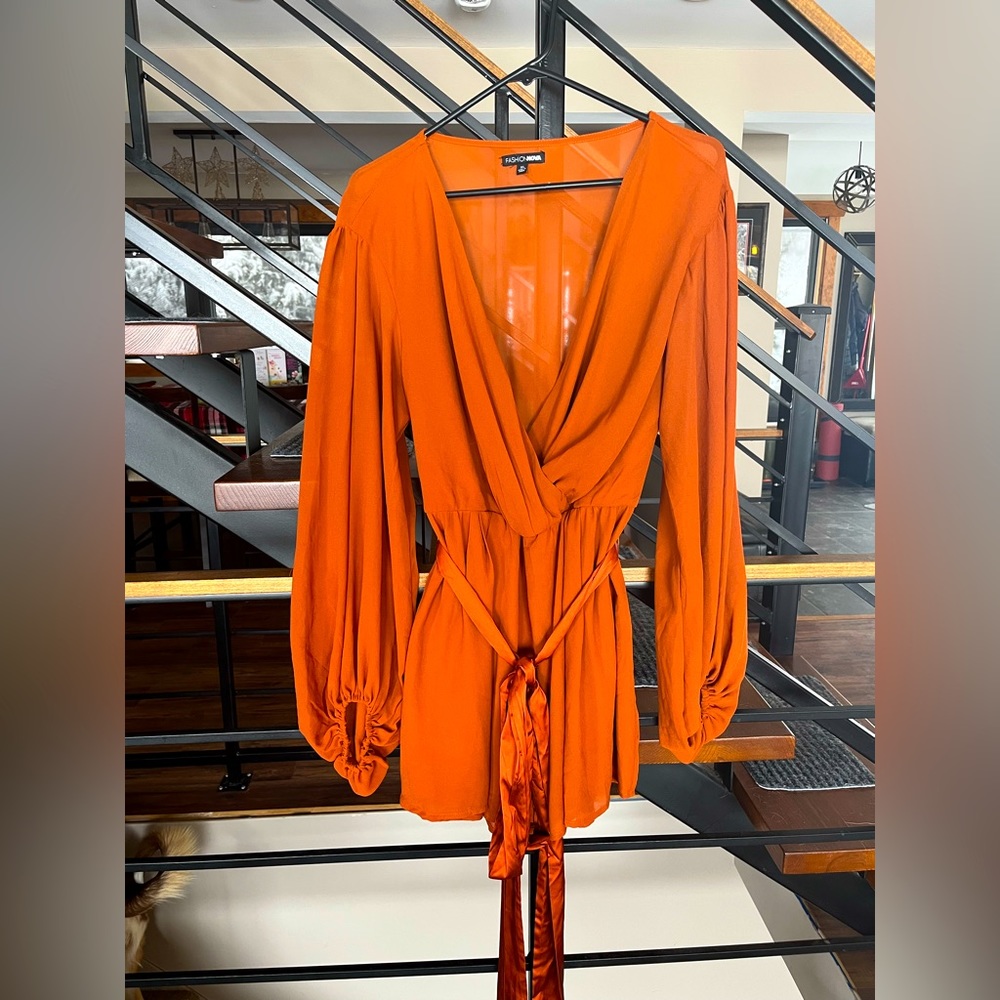 🧡Fashion Nova Rust Jumpsuit🧡